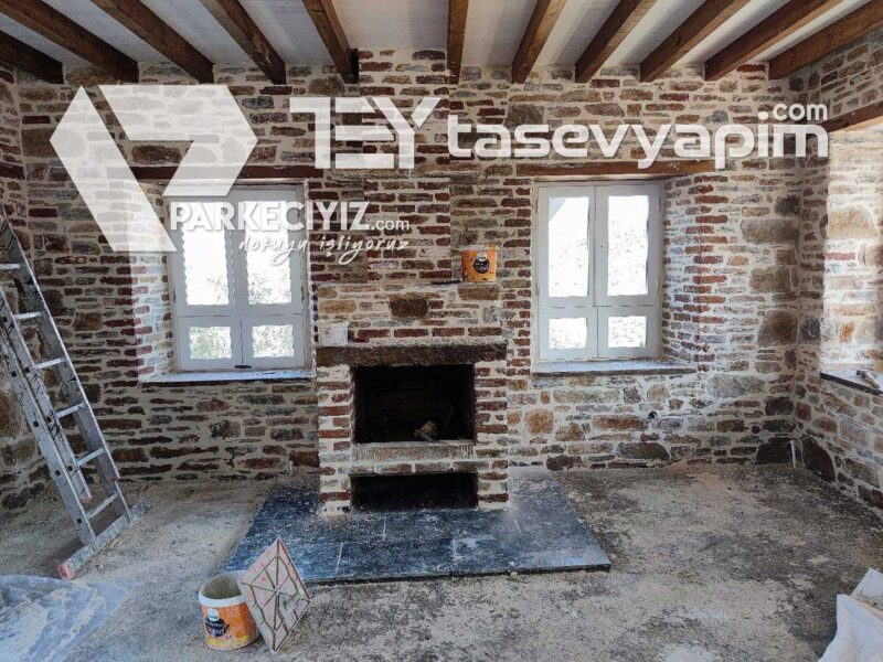 somine barbeku yapimi75 800x600 Şömine, Barbekü Yapımı 75